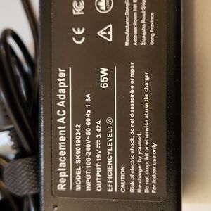 Replacement AC adapter.